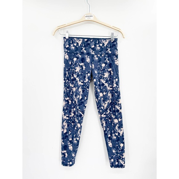 Sweaty Betty The Power 7/8 Blue Printed Athletic Leggings Size Small - Picture 1 of 6